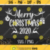 Merry Christmas 2020 SVG Christmas Sign svg Reindeer Antler svg Christmas svg for shirt Christmas Ornaments svg Holiday SVG Deer SVG Design 304.jpg