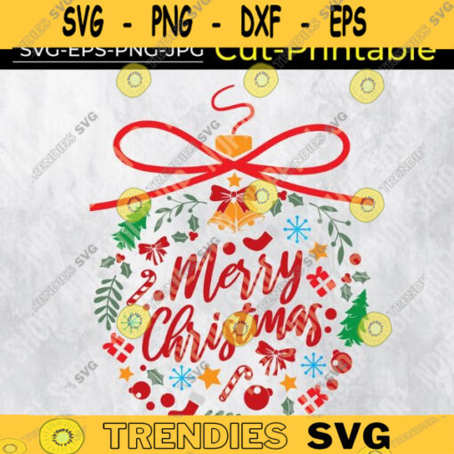 Merry Christmas Ball SVG Christmas Ornaments svgMerry Christmas svg Bundle ChristmasChrismas svg Design 451
