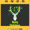 Merry Christmas Deer Antlers With Funny Lights SVG PNG DXF EPS Cricut 1