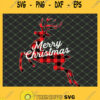 Merry Christmas Deer Plaid SVG PNG DXF EPS Cricut 1