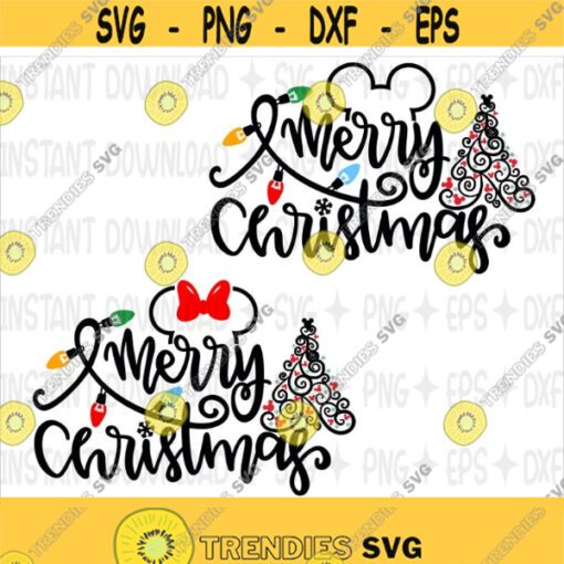 Merry Christmas Disney Svg Disney Christmas SVG Digital cut fileMickey and Minnie Svg Christmas Minnie Svg Christmas Mickey Tree Svg Design 39