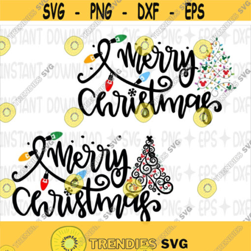 Merry Christmas Disney Tree Svg Disney Christmas SVG Digital cut fileWinter Svg Christmas Svg file for silhouette Christmas Tree Svg Design 210