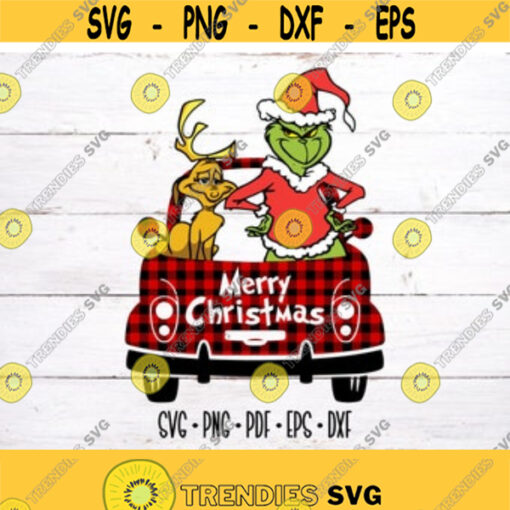 Merry Christmas Grinch and Dog SVG Grinch Movie Svg Christmas Gift Files For DIY Project Instant Download Design 94
