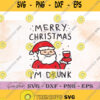 Merry Christmas Im Drunk Santa Loves Alcohol Christmas Clipart