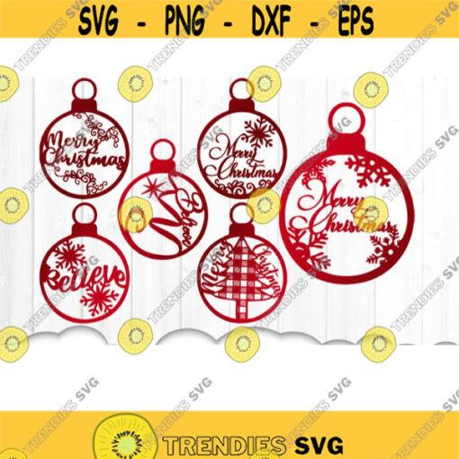 Merry Christmas Ornament Earring SVG Bundle Ornament SVG Leather Earring SVG Files For Cricut Christmas Dxf Files For Laser Glow Forge .jpg