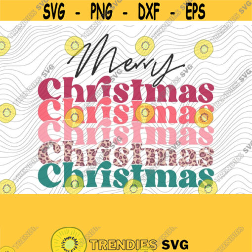 Merry Christmas PNG Print File for Sublimation Holiday Prints Leopard Christmas Winter Holiday Merry Christmas Stacked Funny Santa Design 353