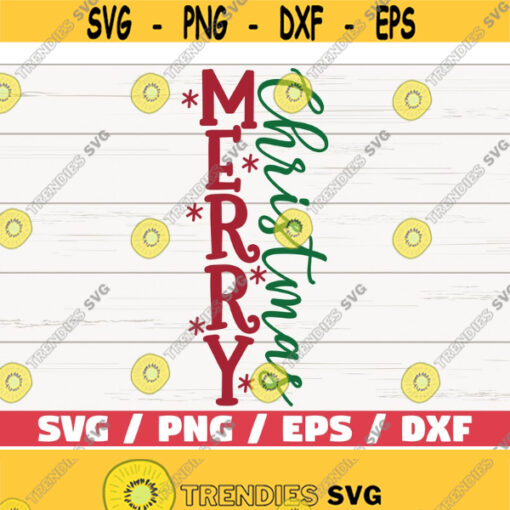 Merry Christmas SVG Cut File Cricut Commercial use Silhouette Christmas Porch Sign SVG Holiday Decoration Vertical Sign SVG Design 656