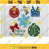Merry Christmas SVG Polar Bear SVG Christmas Sign Svg Christmas Svg Files For Cricut Christmas Cut Files Snowflake Clip Art .jpg
