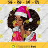 Merry Christmas Santa Baby Afro Christmas Queen Black Girl Xmas Afro Hair Black Women Holidays Melanin Queen JPG PNG Digital File Design 370