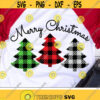 Merry Christmas Svg Buffalo Plaid Christmas Tree Svg Holiday Svg Dxf Eps Png Christmas Cut Files Xmas Clipart Winter Silhouette Cricut Design 1558 .jpg