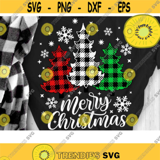 Merry Christmas Svg Christmas Tree Svg Buffalo Plaid Trees Svg Christmas Cut File Svg Dxf Eps Png Design 55 .jpg