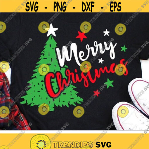 Merry Christmas Svg Grunge Christmas Tree Svg Distressed Svg Holiday Cut File Xmas Svg Dxf Eps Png Christmas Clipart Silhouette Cricut Design 866 .jpg