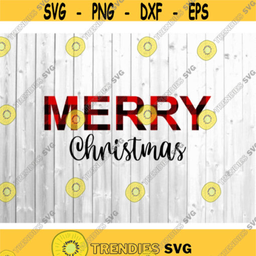 Merry Christmas Svg Plaid Christmas Svg Svg for Christmas Christmas Tree Svg Svg Files for Cricut Buffalo Plaid Svg.jpg