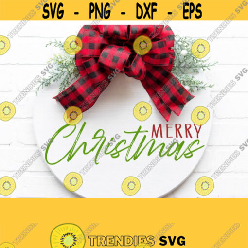 Merry Christmas Svg Png File Winter Holiday Svg Round Sign Svg File Christmas Svg Christmas Sign Svg Modern Farmhouse Door Hanger Svg Design 176