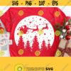 Merry Christmas Svg Santa Sleigh Svg Christmas Scene Svg Reindeer SVGWinter SVG Cricut Cut Silhouette File Sublimation Design Download Design 1045