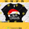 Merry Christmas Svg Wording with Santa Claus Hat Family Christmas Design Svg Mom Dad Baby Granny Christmas Shirt Svg Cricut Silhouette Design 368