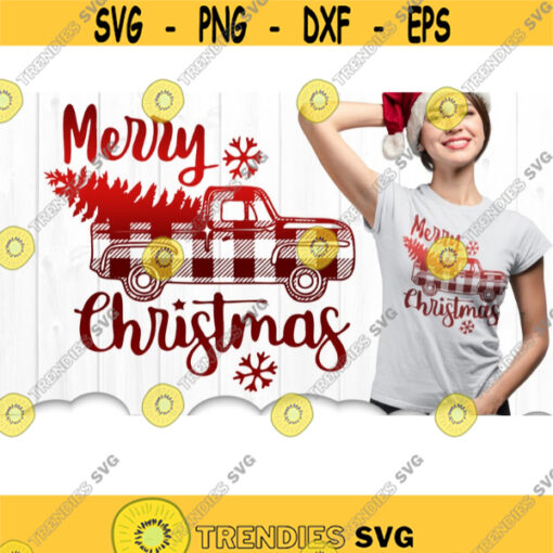Merry Christmas Tree Svg Christmas Svg Files For Cricut Plaid Svg Merry Christmas Svg Christmas Clipart Iron On Christmas Card Design 10460 .jpg