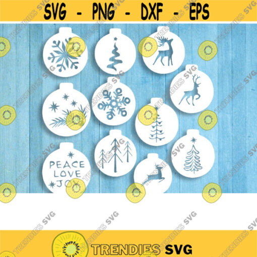 Merry Christmas Vintage Ornament SVG Bundle Ornament SVG Files For Cricut Christmas Clip Art Ornament Cut Files For Crafting Dxf Png Design 10392 .jpg