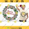 Merry Christmas Wreath SVG Christmas Wreath Sign SVG Holiday SVG Files For Cricut Christmas Clip Art Cut Files Vintage Christmas .jpg