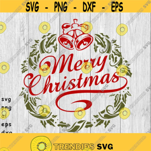 Merry Christmas Wreath svg png ai eps dxf files for Auto Decals Vinyl Decals Printing T shirts CNC Cricut other cut files Design 31