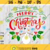 Merry Christmas Wreath up to seven colors svg png ai eps dxf files for Decals Vinyl Decals Printing T shirts Cricut cut projects Design 41