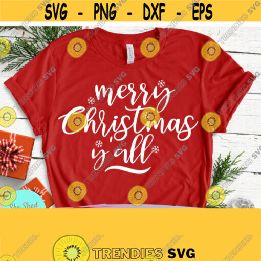 Merry Christmas Yall Christmas SVG Christmas Quote Shirt Christmas Tshirt svg Coffee Mug svg Christmas Sayings svg Christmas Sign svg Design 335