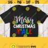 Merry Christmas Yall Svg Christmas Shirt Svg Christmas Colorful Design Cricut Silhouette Cuttable Layered File Printable Iron on Clipart Design 896