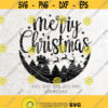 Merry Christmas svgwinter svgChristmas SVG FileDXF Silhouette Print Vinyl Cricut Cutting Tshirt Design Printable Sticker SantaReindeer Design 189