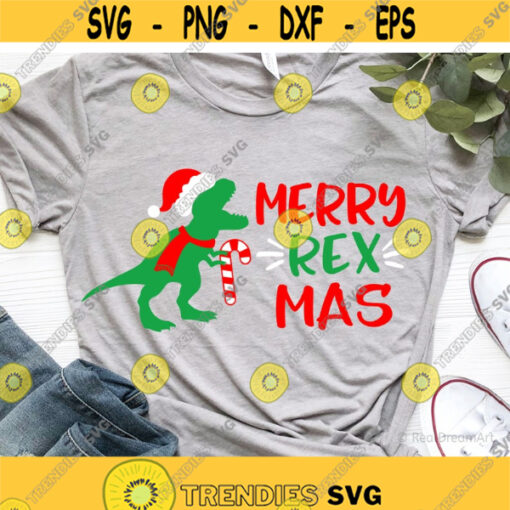 Merry Rex Mas Svg Christmas Svg Santa Dinosaur Svg T Rex Svg Boy Shirt Svg Kids Svg Christmas Shirt Svg Files for Cricut Png Dxf Design 6696.jpg