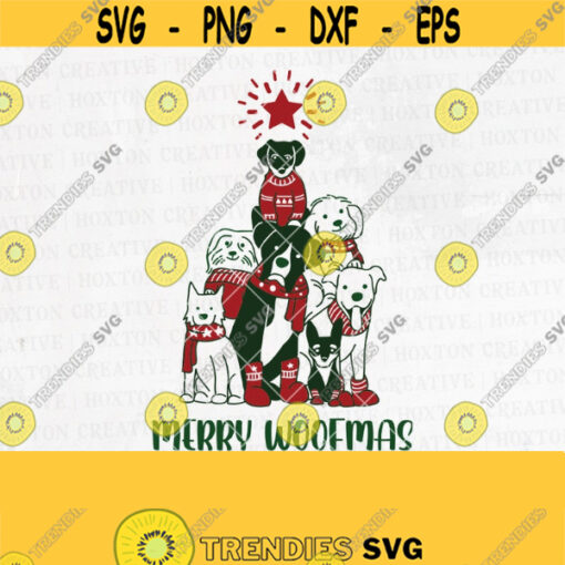 Merry Woofmas Svg Merry Woofmas Vector Dogmas Tree Svg Dogmas Tree Vector Funny Dogs Christmas Tree Svg Xmas Svg Cutting FilesDesign 251