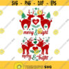 Merry and Bright Deer Reindeer Christmas Cuttable Design SVG PNG DXF eps Designs Cameo File Silhouette Design 1673