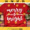 Merry and Bright Svg Christmas Svg Merry Christmas Svg Merry and Bright Winter Wonderland Svg Holiday Svg Cut File for Cricut Png Dxf Design 7420.jpg