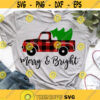 Merry and Bright Svg Christmas Svg Vintage Red Truck with Christmas Tree Svg Merry Christmas Svg Retro Truck Svg Svg for Cricut Dxf.jpg