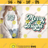 Merry and Bright svg Christmas Shirt svg Retro Christmas svg Christmas Cut File Merry Christmas svg Family Christmas Design