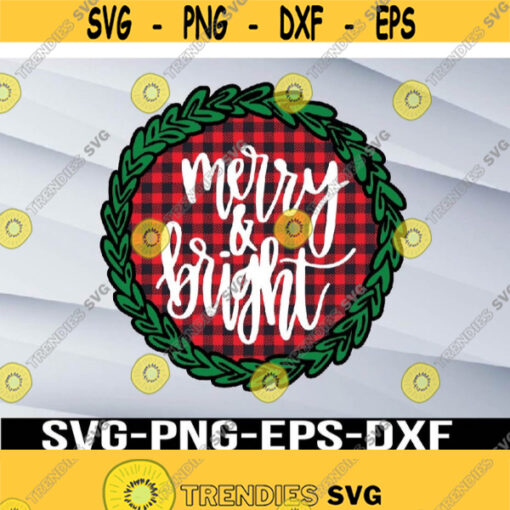 Merry and bright svg Christmas trees svg Leopard print Christmas Svg png eps dxf digital 2 Design 417