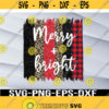 Merry and bright svg Christmas trees svg Leopard print Christmas Svg png eps dxf digital 3 Design 416