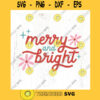 Merry bright Retro Holiday SVG cut file Boho Christmas svg Christmas mama shirt svg floral Christmas svg Commercial Use Digital File
