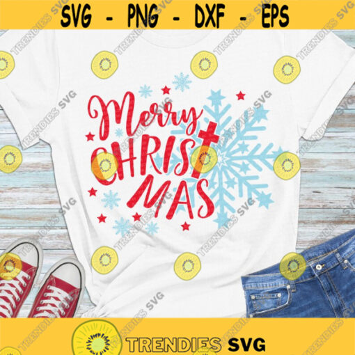 Merry christmas SVG Christmas SVG Christian SVG Jesus svg religious svg cross svg snowflakes digital cut files