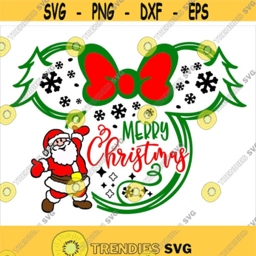 Merry christmas svg minnie christmas Disney Noel 2019 mickey christmas svg SVG Dxf EPS Png Printable Vector Clipart Cut Print File Design 402
