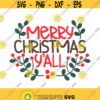 Merry christmas yall svg christmas svg branch svg png dxf Cutting files Cricut Funny Cute svg designs print for t shirt quote svg Design 454