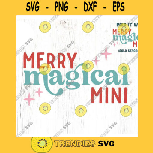 Merry magical MINI Retro Holiday SVG cut file Boho Christmas svg Mommy and me Christmas svg kid shirt svg Commercial Use Digital File