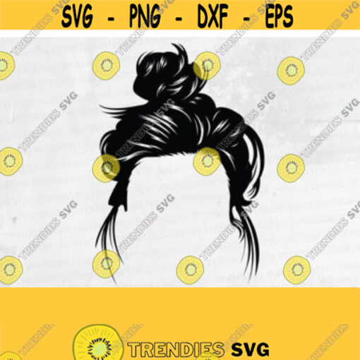 Messy Bun Hair Svg Hair Stylist Svg Messy hair Svg Bun Hair Clipart Mom Messy Hair Svg Cutting FilesDesign 13