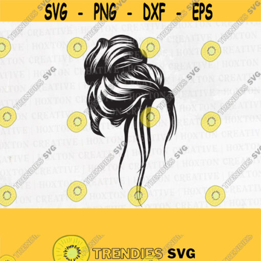 Messy Bun Hair Svg Hair Stylist Svg Messy hair Svg Bun Hair Clipart Mom Messy Hair Svg Cutting FilesDesign 755