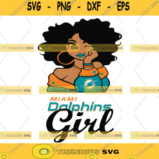 Miami Dolphins Girl NFL Svg Girl Nfl Sport Sport Svg Girl Cut File Silhouette Svg Cutting Files Download Instant BaseBall Svg Football Svg HockeyTeam