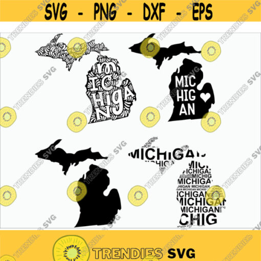 Michigan SVG Michigan clipart Michigan state svg Cricut printable silhouette vinyl decal vector files for cutting machines Design 184