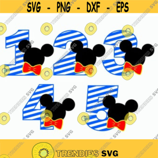 Mickey 1st 2nd 3rd 4th 5th birthday svg Mickey two years svg Mickey Birthday svg Monse two Birthday svg Mickey svg Cut files svg dxf pdf png