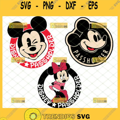 Mickey And Minnie Disney Passholder Svg Bundle 1