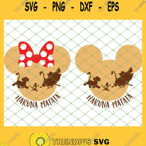 Mickey And Minnie Hakunda Matata SVG PNG DXF EPS 1