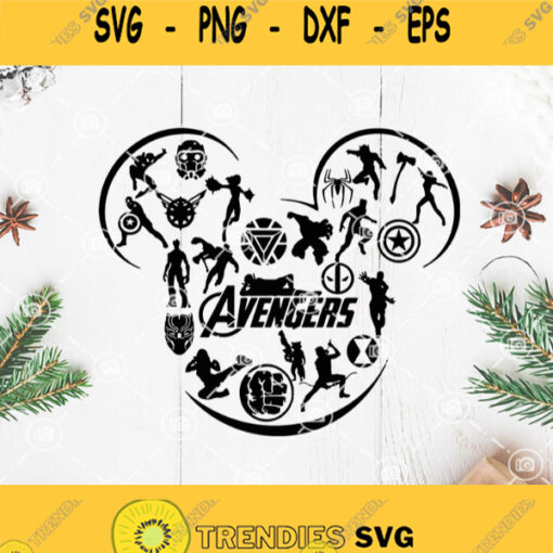 Mickey Avenger Svg Mickey Head Svg Disney Svg Avengerts Svg Star Wars Svg