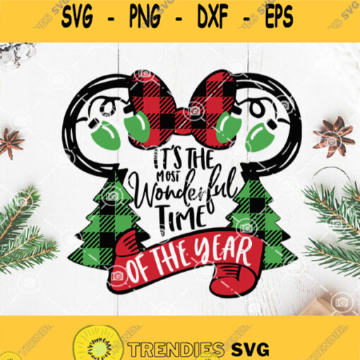 Mickey Christmas Its The Most Wonderful Time Of The Year Svg Mickey Christmas Tree Svg Merry Christmas Svg